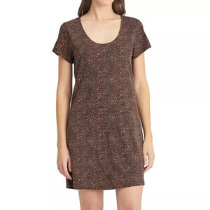 Social Standard by Sanctuary Women's Medium Brown Leopard‎ Print Gia Scoop Dress